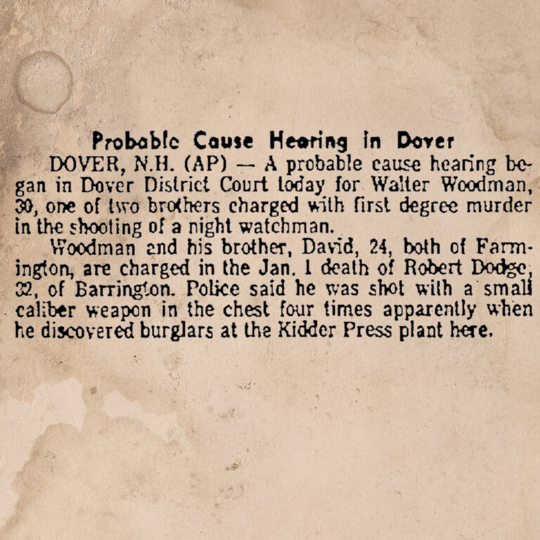 The Murder of Robert Dodge