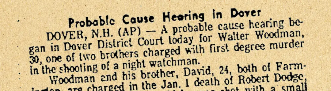 The Murder of Robert Dodge